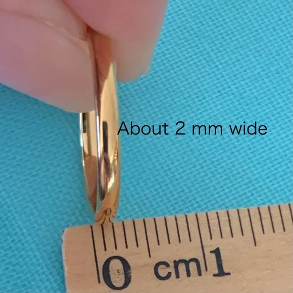 Tiffany & Co Lucida Wedding Band Ring 18K Yellow Gold Size 4.5 2mm Authentic - Picture 4 of 8